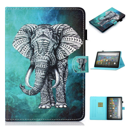 Elephant printed flip leather tablet case with card slot and holder for Fire HD 10