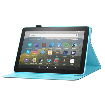 Blue flip leather case for tablet with stand and viewing angle support