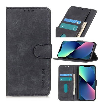 Black flip leather case with card slots and stand holder for iPhone 13 series and Nokia C10/C20