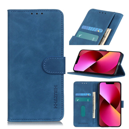 Blue PU/TPU flip leather wallet phone case with card slots and stand function