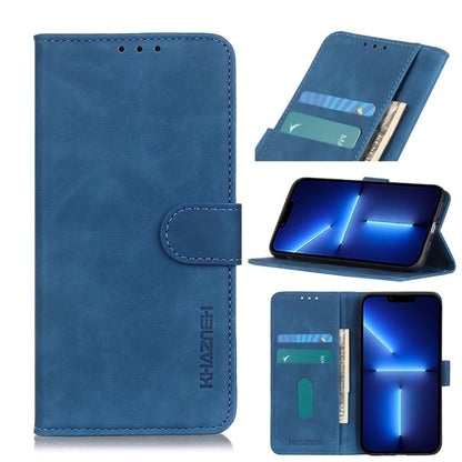 Blue PU/TPU flip wallet phone case with card slots and visible inner card holder