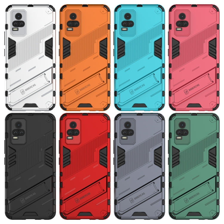 Assorted rugged phone case colors: white, orange, teal, pink, black, red, gray, green