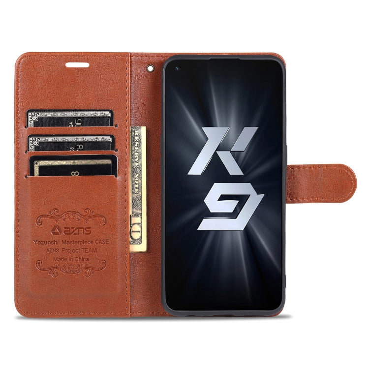 Brown flip leather phone case with card slots and inner holder