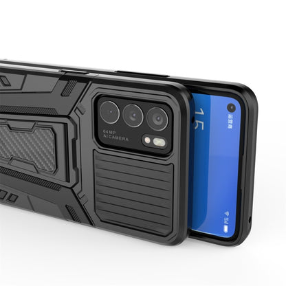 Black rugged phone case close-up: triple camera cutout and textured back panel