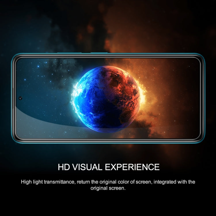 Tempered glass screen protector for phone display, clear HD view with curved edges