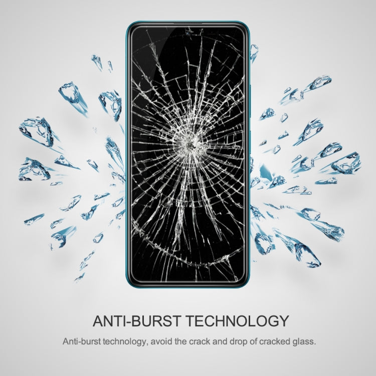 Anti-burst tempered glass screen protector helping reduce crack and shatter on impact
