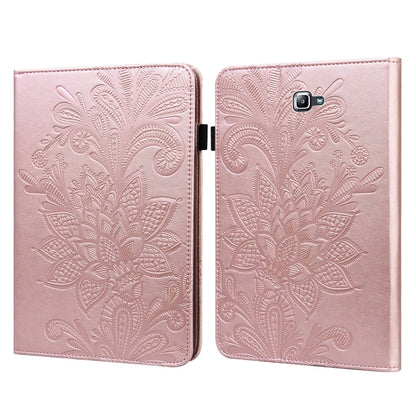 Rose gold folio leather case with embossed floral pattern, fold cover, camera cutout