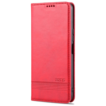 Red magnetic flip leather wallet case for vivo Y53s, back cover view