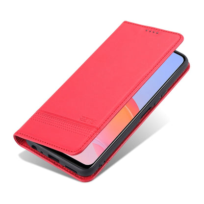 Red magnetic flip leather wallet case for vivo Y53s, flip cover open