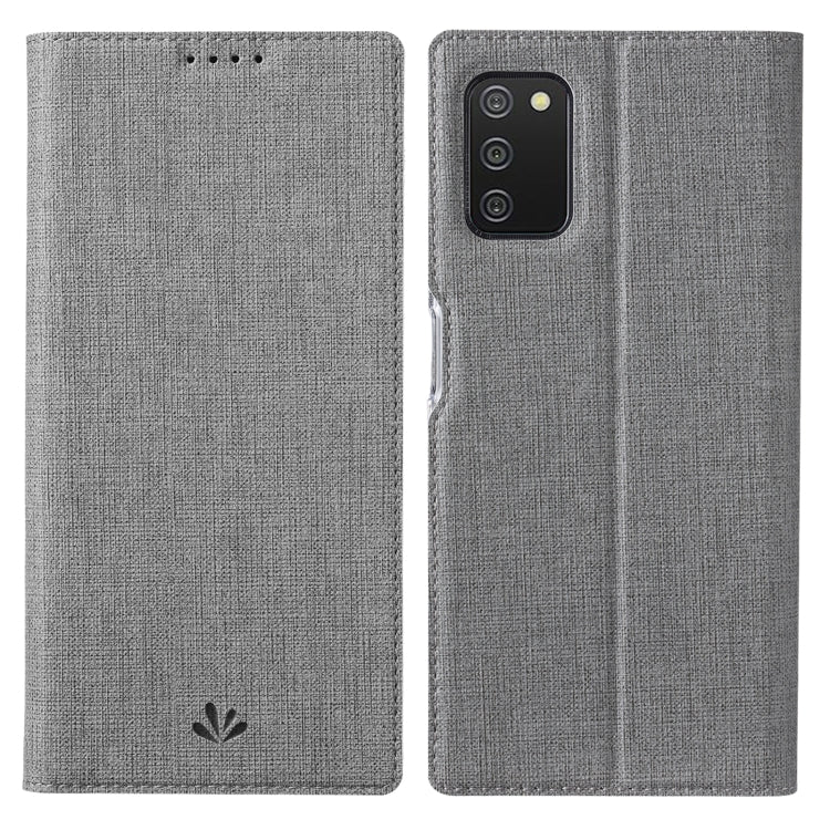 Grey magnetic flip phone case with card slot and TPU back cover, for mobile phone