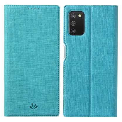 Light blue magnetic flip phone case with card slot and TPU back cover, for mobile phone