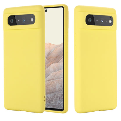 Yellow silicone shockproof full-coverage case for Google Pixel 6