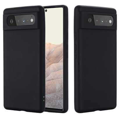 Black silicone shockproof full-coverage case for Google Pixel 6