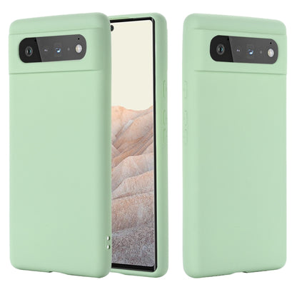 Light green silicone shockproof full-coverage case for Google Pixel 6