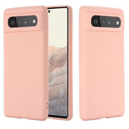 Pink shockproof silicone full-coverage phone case for Google Pixel 6