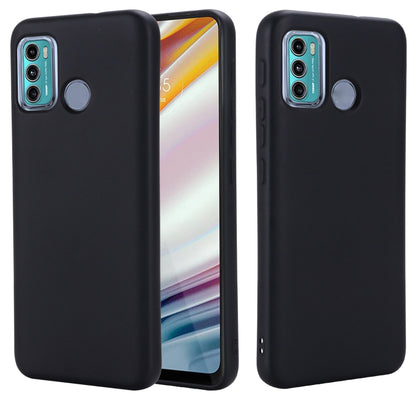 Black liquid silicone protective phone case for Motorola Moto G60, full coverage