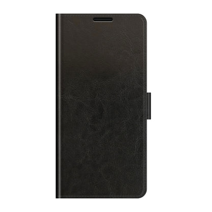 Black flip phone case with camera cutout and side strap
