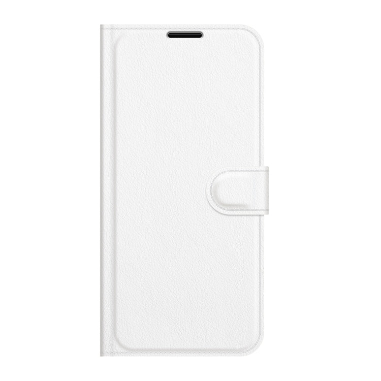 White flip wallet phone case with card holder flap and secure magnetic closure