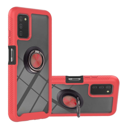 Red shockproof phone case with ring holder, PC+TPU protection for Pixel 6/6 Pro