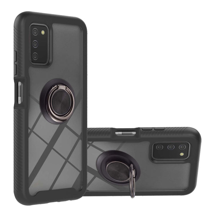 Black shockproof phone case with ring holder, PC+TPU protection for Pixel 6/6 Pro