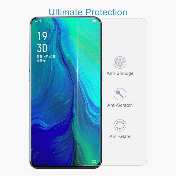 Tempered glass screen protector on smartphone screen with anti-scratch and anti-glare protection