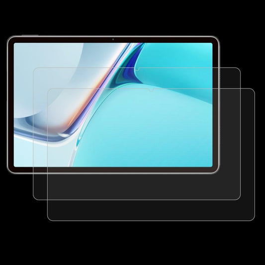 Transparent tempered glass screen protector for a tablet, covering the display