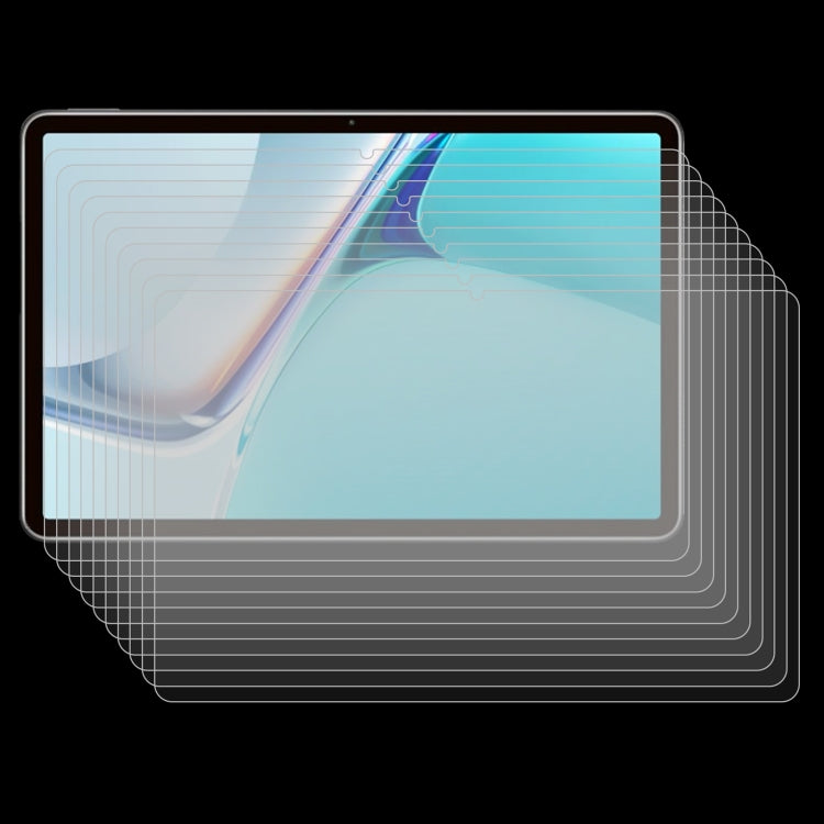 Tablet screen protector set: 25 clear tempered glass sheets with rounded corners
