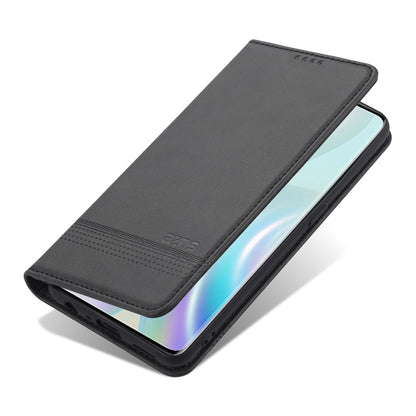 Dark magnetic leather flip phone case with stand position and protective front cover
