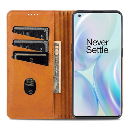 Orange leather wallet phone case with card slots and magnetic flip cover