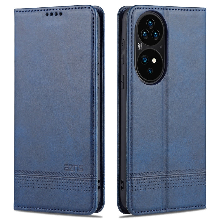 Dark blue leather flip phone case with horizontal flip and card-slot holder