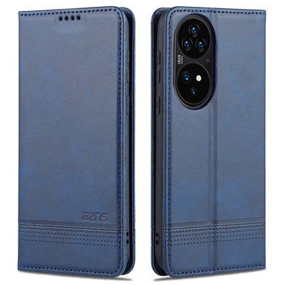 Dark blue leather flip phone case with horizontal flip and card-slot holder