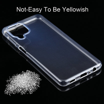 Clear TPU phone case with cutouts and dust-scratch protection, designed to resist yellowing