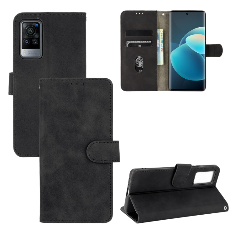 Black PU leather flip phone wallet case with magnetic closure and card slots