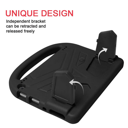 Black EVA children tablet case with textured back and retractable stand bracket detail