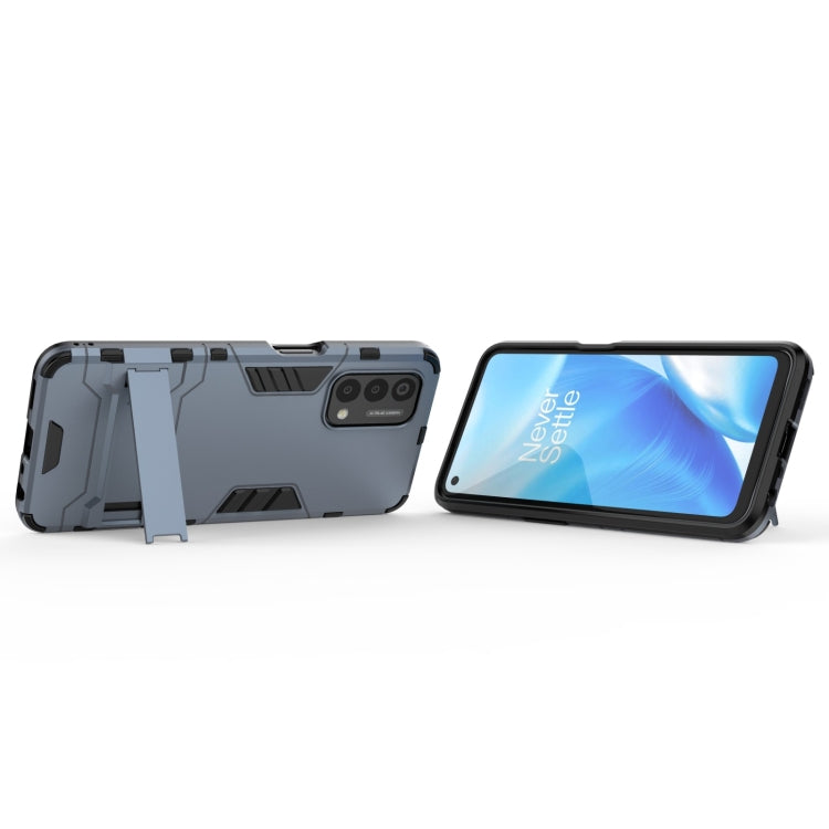 Grey rugged phone case with included holder and front screen cover