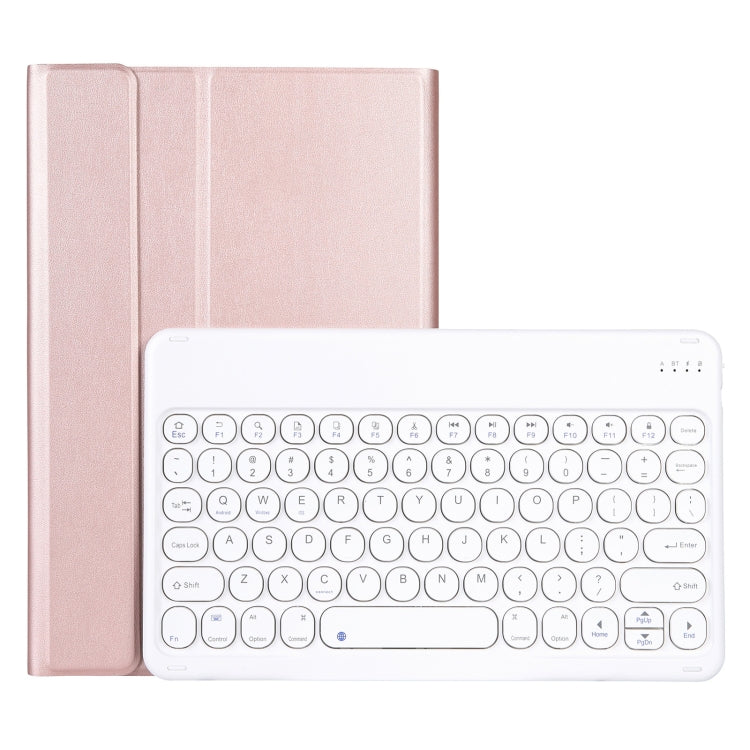 Pink detachable Bluetooth keyboard leather case with holder for tablet