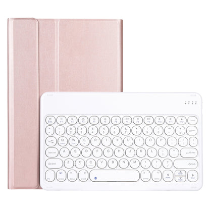 Pink detachable Bluetooth keyboard leather case with holder for tablet