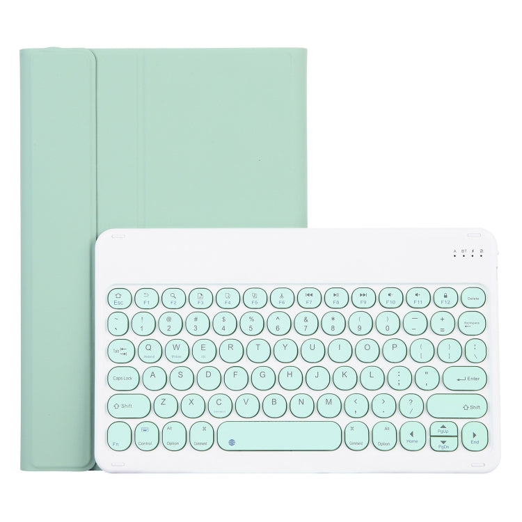 Light teal detachable Bluetooth keyboard leather case with holder for 11-inch tablet
