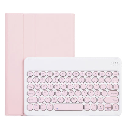 Pink detachable Bluetooth keyboard leather case with holder for 11-inch tablet