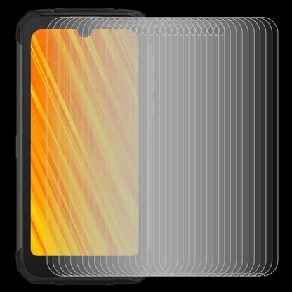 Tempered glass screen protector 10-pack showing stacked films with curved edges