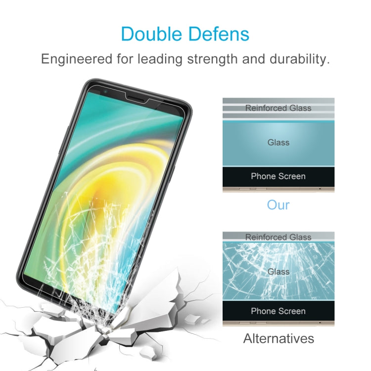 Tempered glass screen protector with reinforced glass layer for impact protection