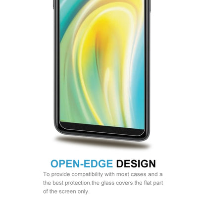 2.5D tempered glass screen protector covers the flat part of the phone screen