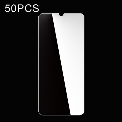 Tempered glass screen protector, 50-pack, curved edges with top notch