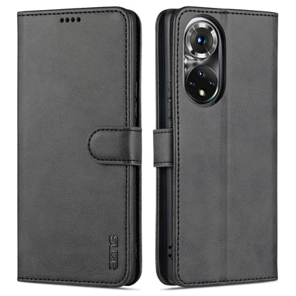 Leather flip phone case with card slots and holder, dark gray/black finish