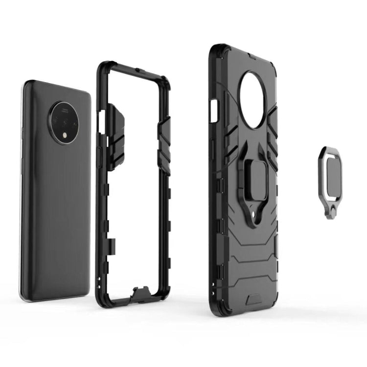 Shockproof phone case with magnetic ring holder, open frame and separate piece