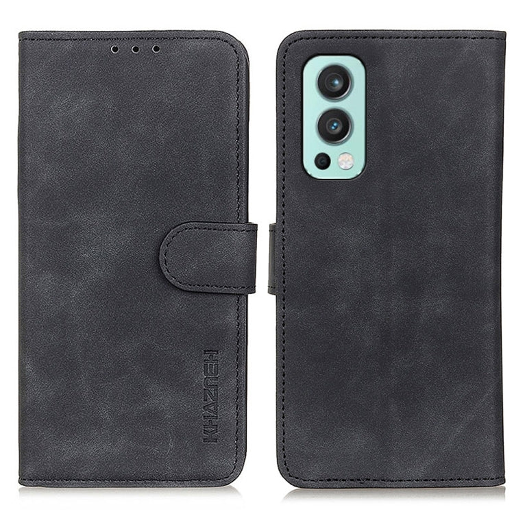 KHAZNEH PU/TPU flip wallet case with card holder and camera cutout, black
