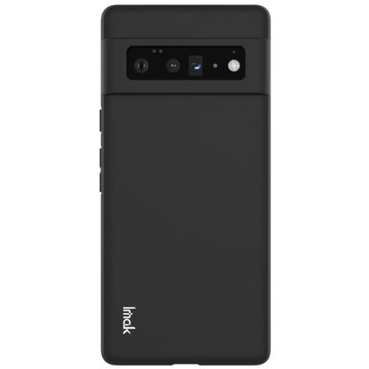 Black frosted TPU protective phone case, flat back view with camera cutout