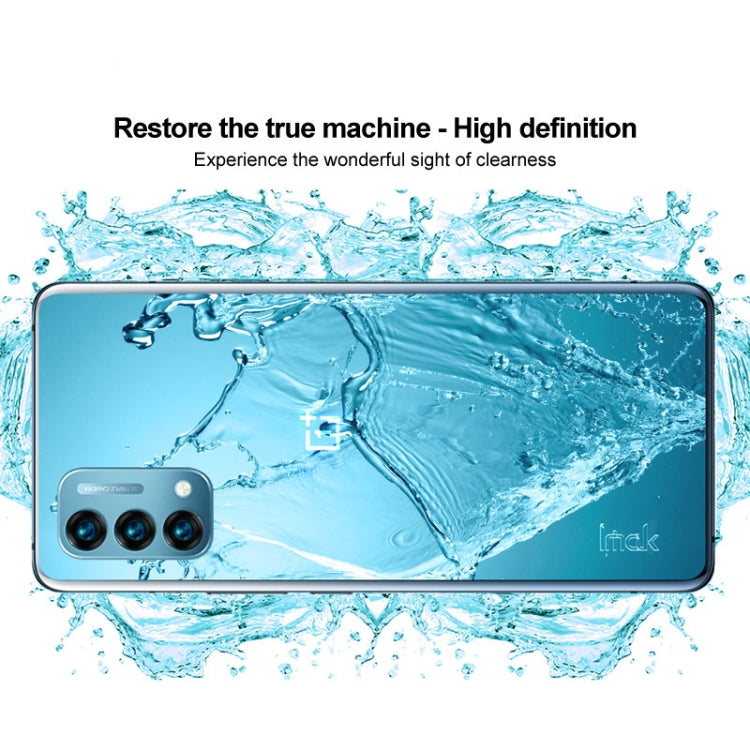 Clear TPU case on a teal phone with triple camera cutouts