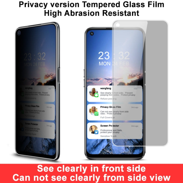 Privacy tempered glass screen protector on phone front with anti-spy side view effect