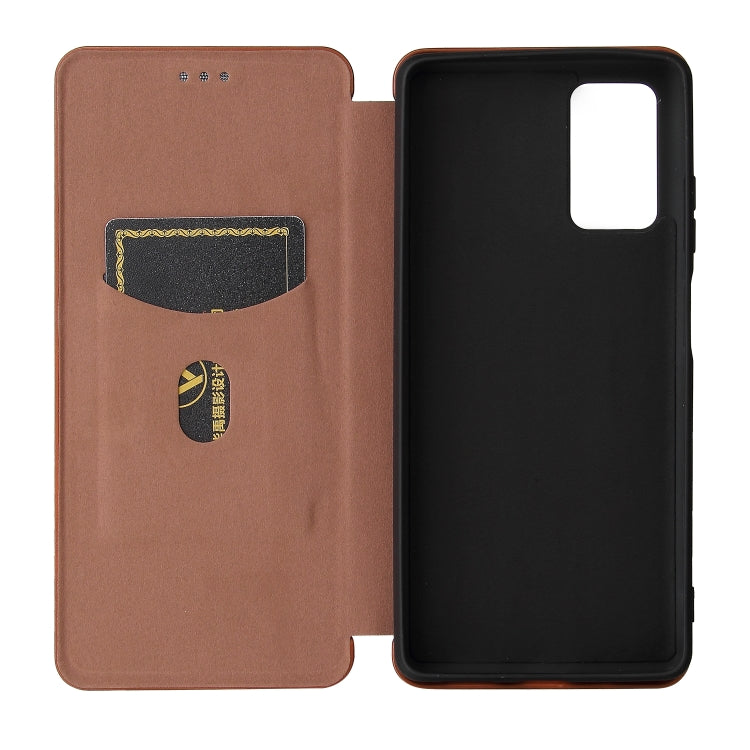 Brown and black flip phone case set showing card-slot inner pocket and TPU frame